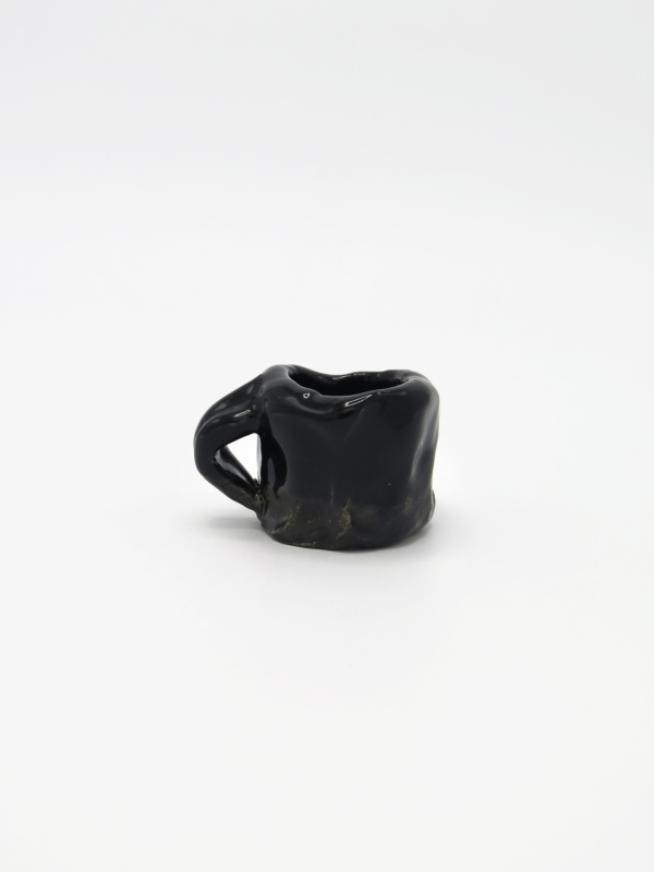 Peter Shire, Pinch pot (black)
