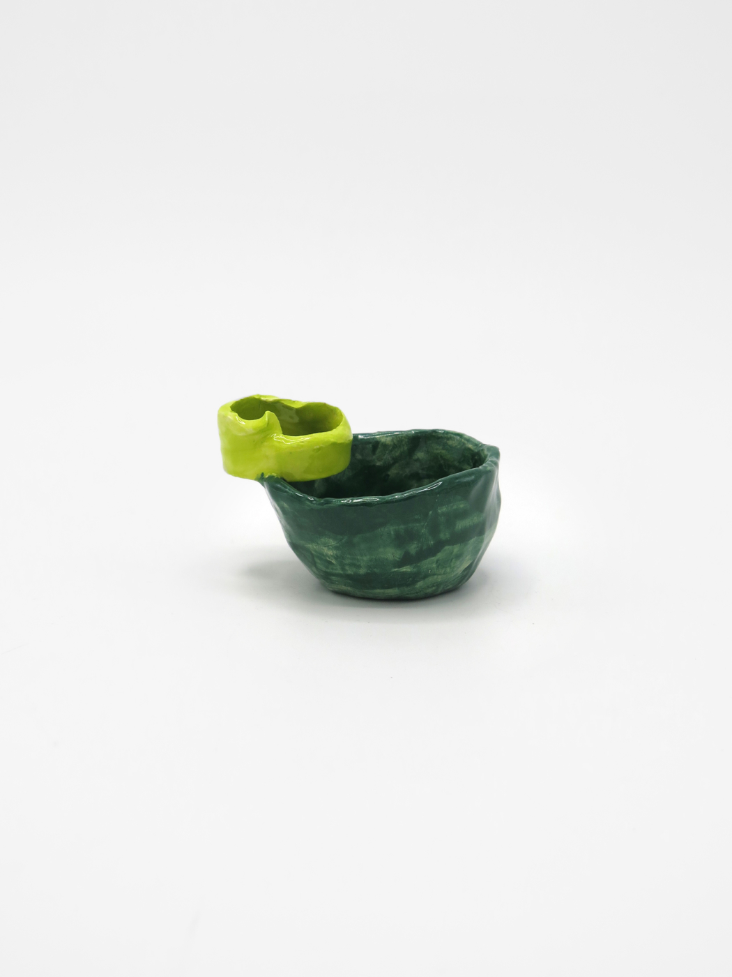 Peter Shire, Pinch pot (green)