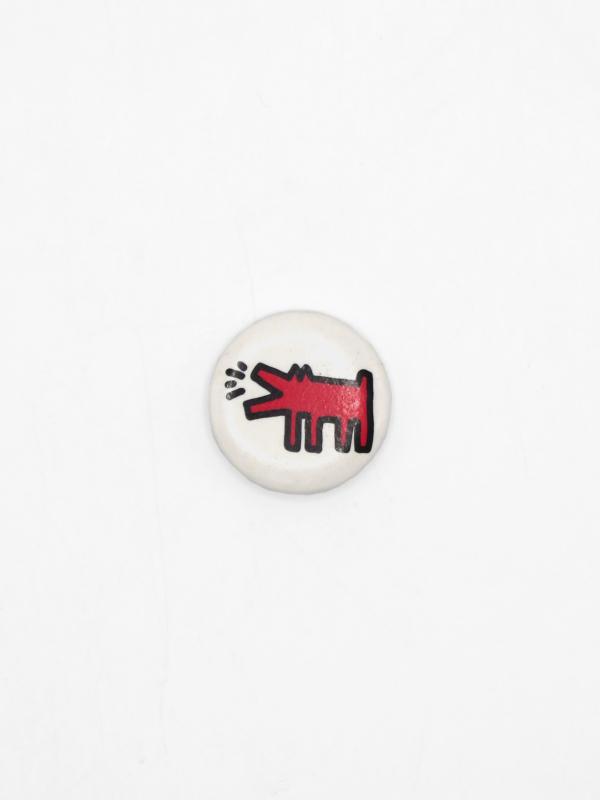 Pin Pintrill Keith Haring Anstecker Barking Dog Pin Orange -  Haushaltartikel - Papeterie Zumstein AG