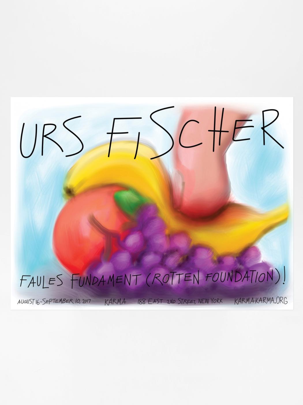 Urs Fischer, Faules Fundament Poster