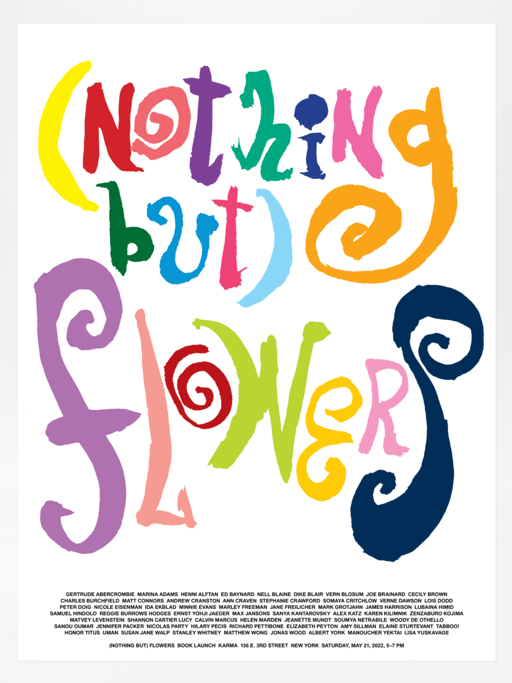 (Nothing but) Flowers book launch Poster