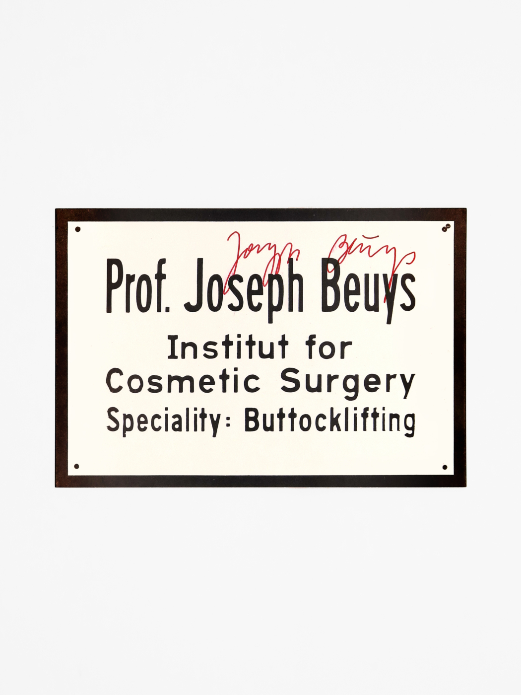 Joseph Beuys, buttocklifting postcard